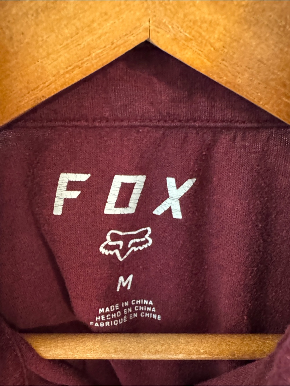 FOX Racing Burgundy Heather Polo Shirt Men’s Medium Logo Y2K inspired - Picture 2 of 6